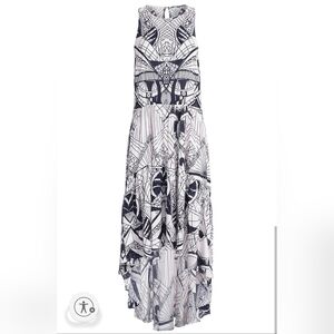 Free People Black and White High Low Dress